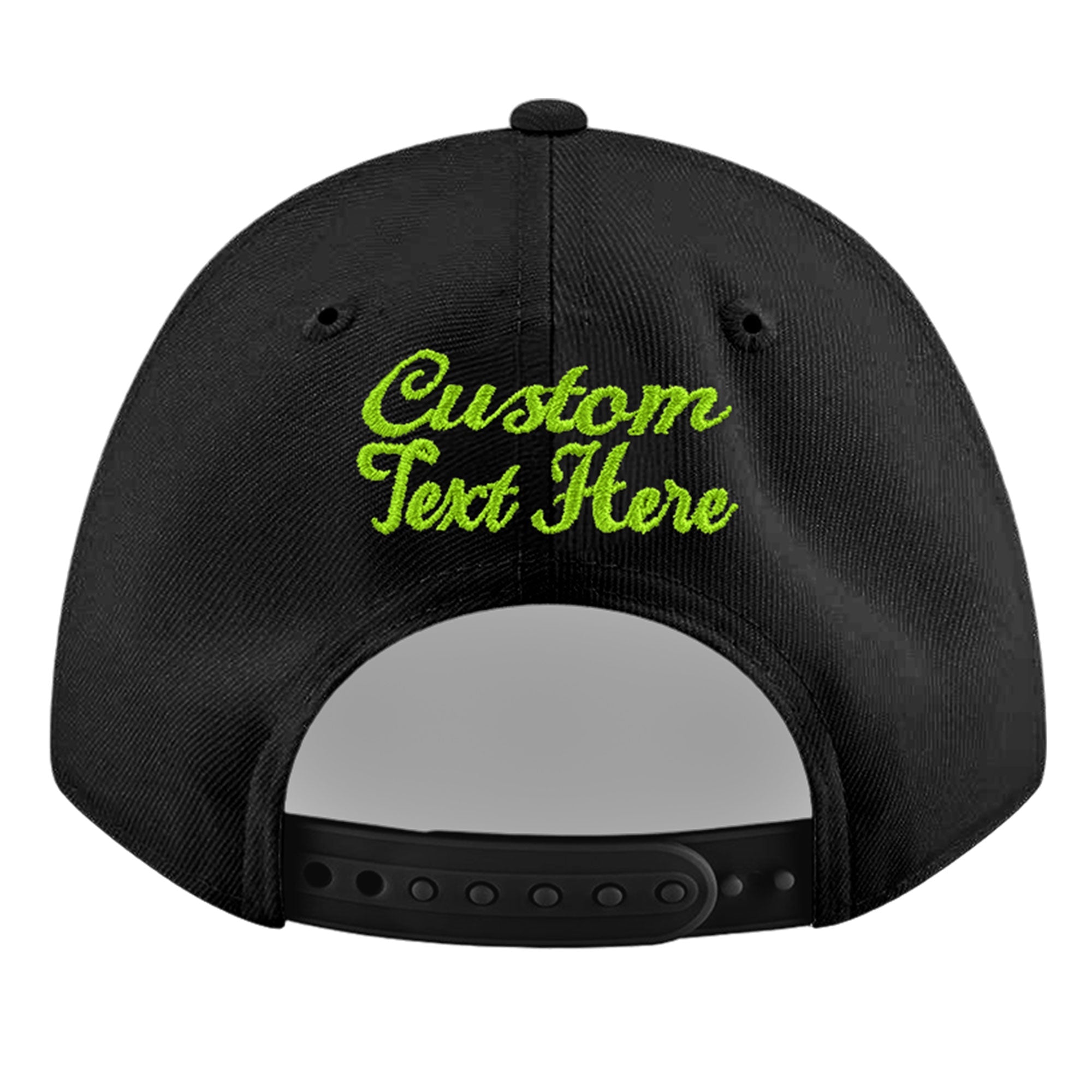 Custom Black 3D Puff Embroidery Flat Embroidery Casual Sport Baseball Cap