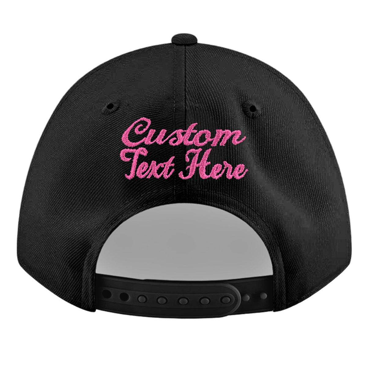 Custom Black 3D Puff Embroidery Flat Embroidery Casual Sport Baseball Cap