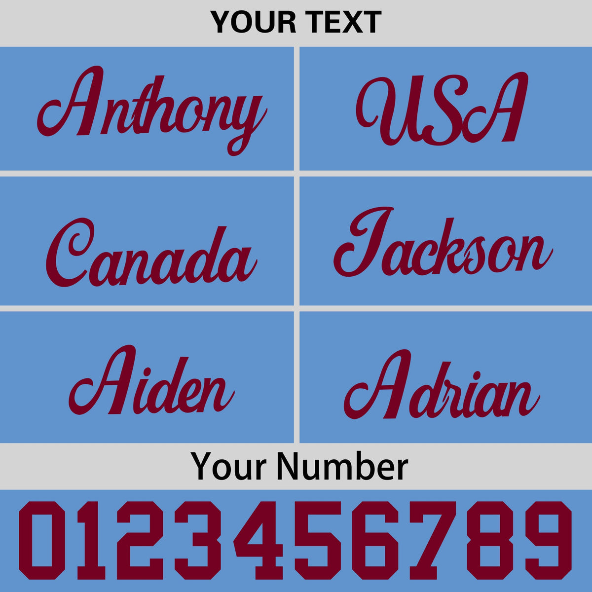 Custom Powder Blue 3D Puff Embroidery Flat Embroidery Casual Sport Baseball Cap