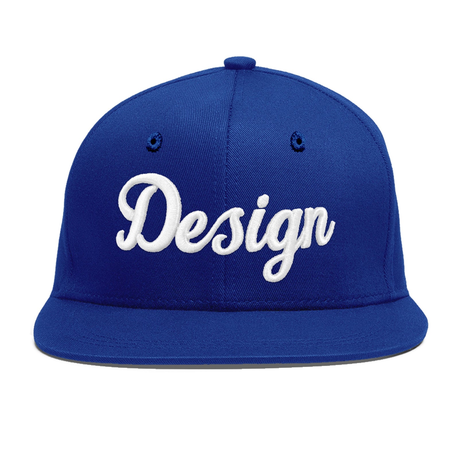 Custom Royal 3D Puff Embroidery Flat Embroidery Casual Sport Baseball Cap
