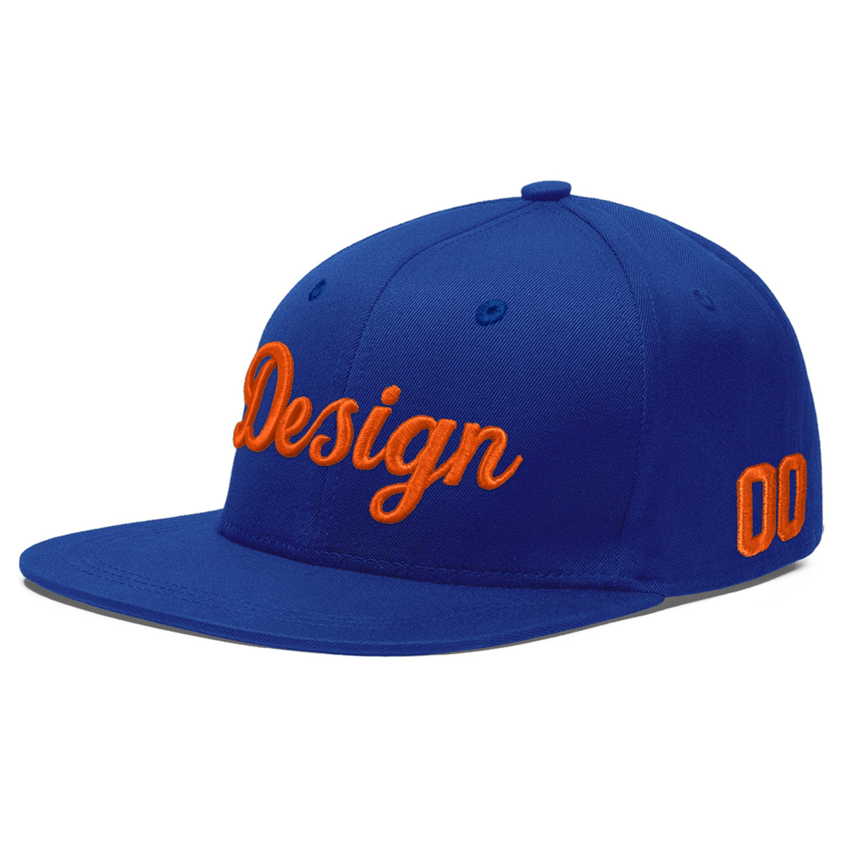 Custom Royal 3D Puff Embroidery Flat Embroidery Casual Sport Baseball Cap