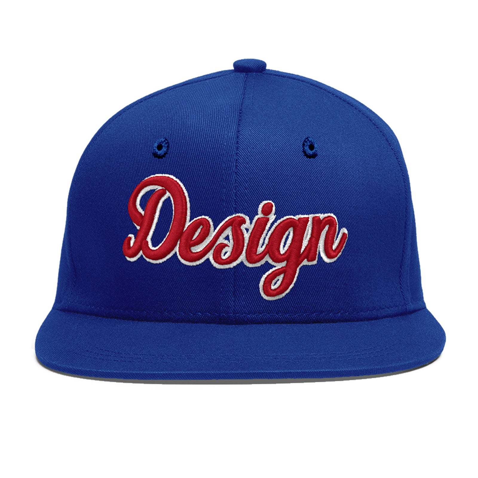 Custom Royal 3D Puff Embroidery Flat Embroidery Casual Sport Baseball Cap