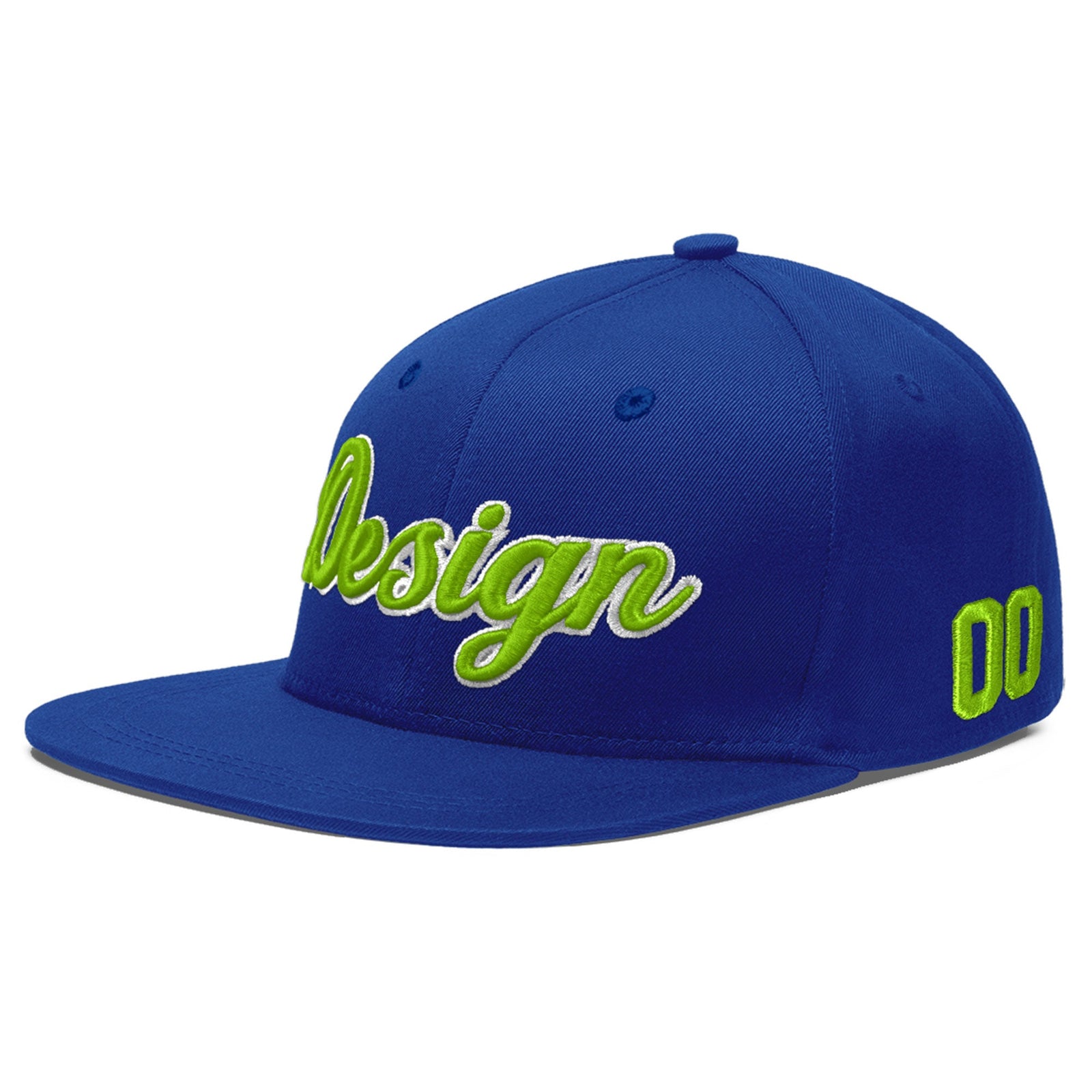 Custom Royal 3D Puff Embroidery Flat Embroidery Casual Sport Baseball Cap