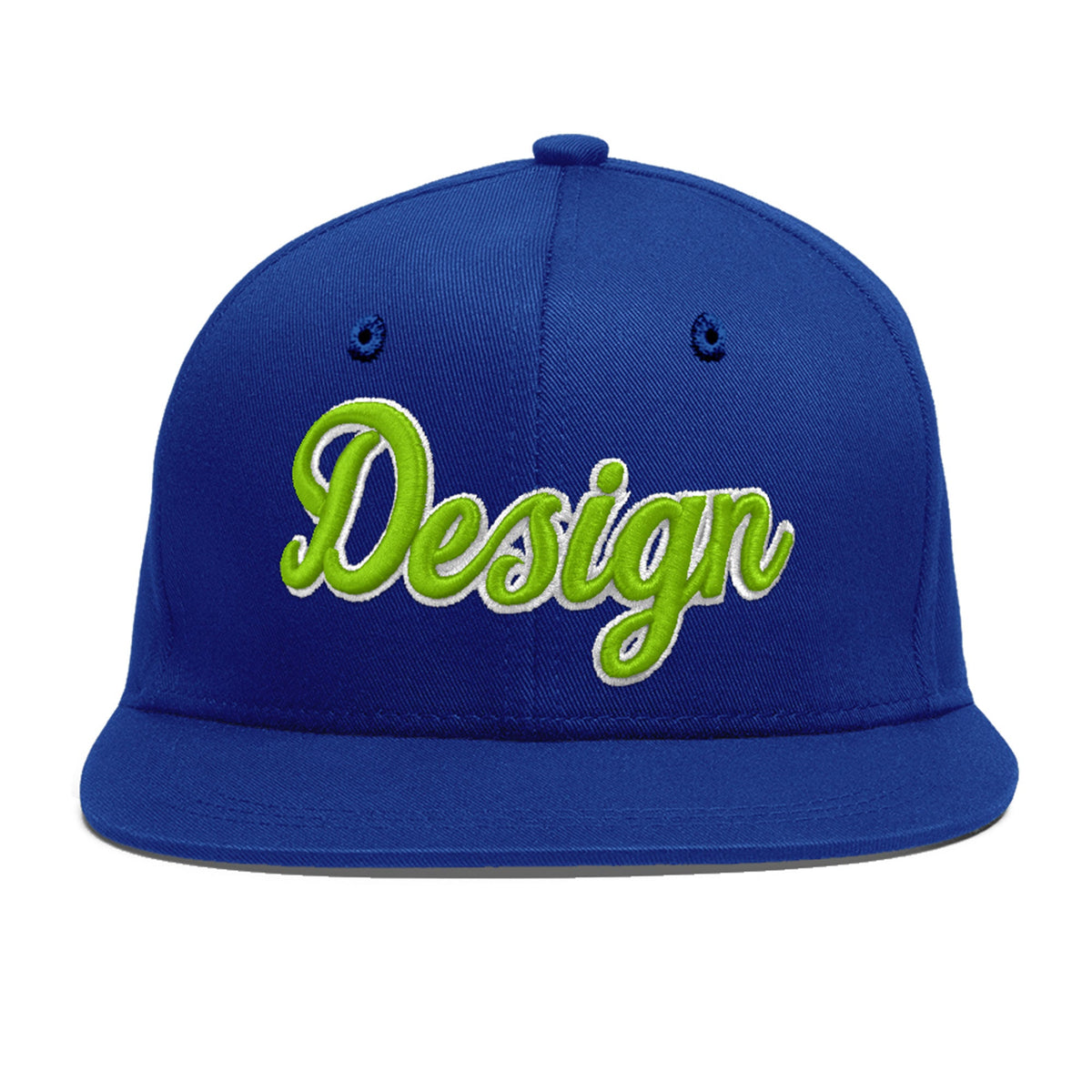 Custom Royal 3D Puff Embroidery Flat Embroidery Casual Sport Baseball Cap
