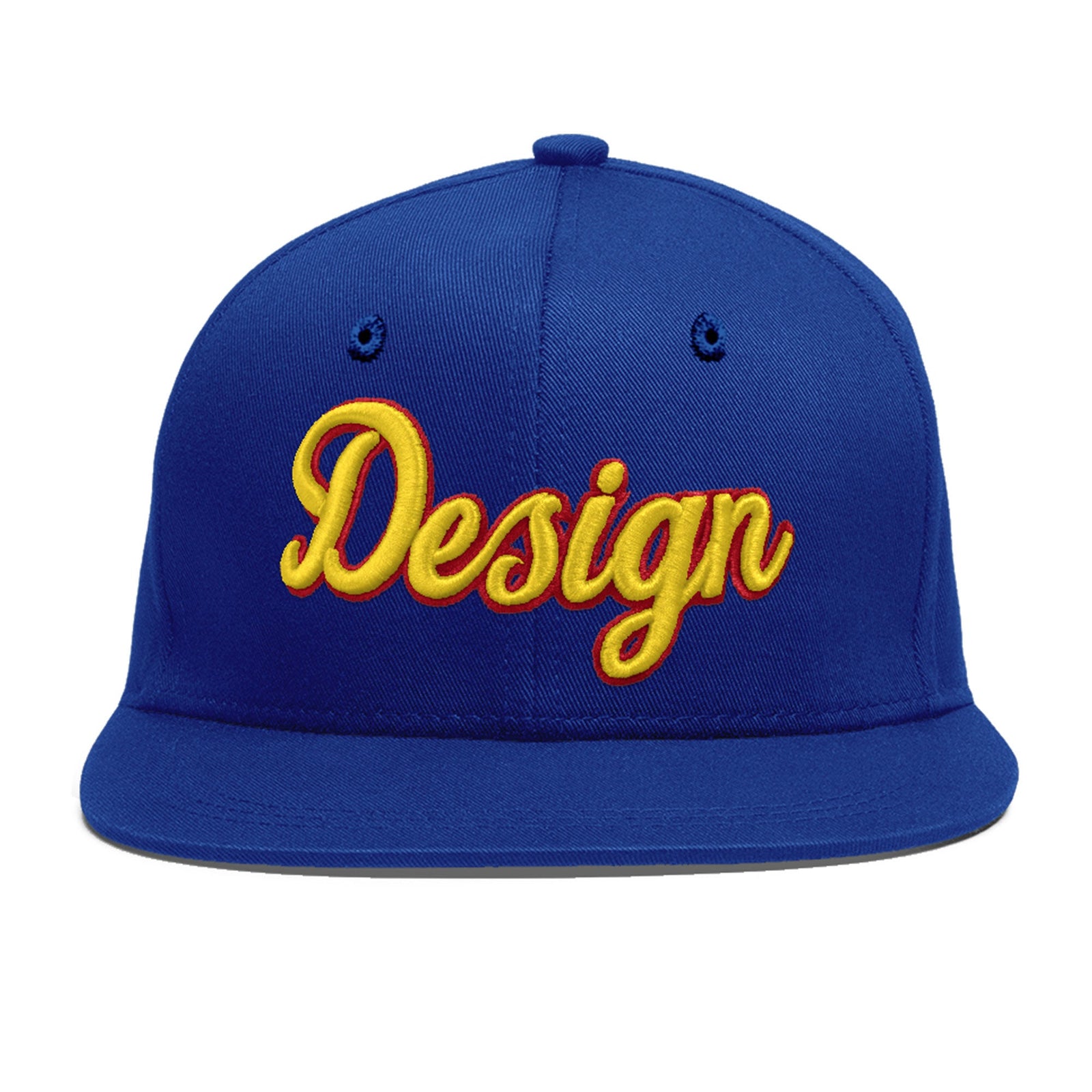 Custom Royal 3D Puff Embroidery Flat Embroidery Casual Sport Baseball Cap
