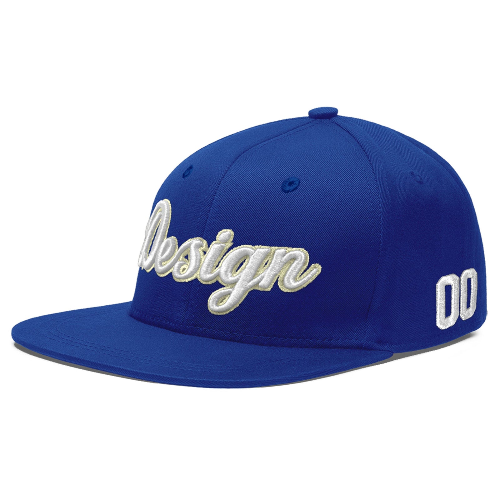 Custom Royal 3D Puff Embroidery Flat Embroidery Casual Sport Baseball Cap
