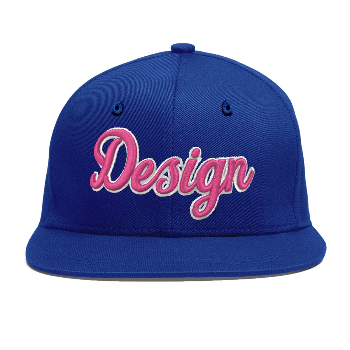Custom Royal 3D Puff Embroidery Flat Embroidery Casual Sport Baseball Cap