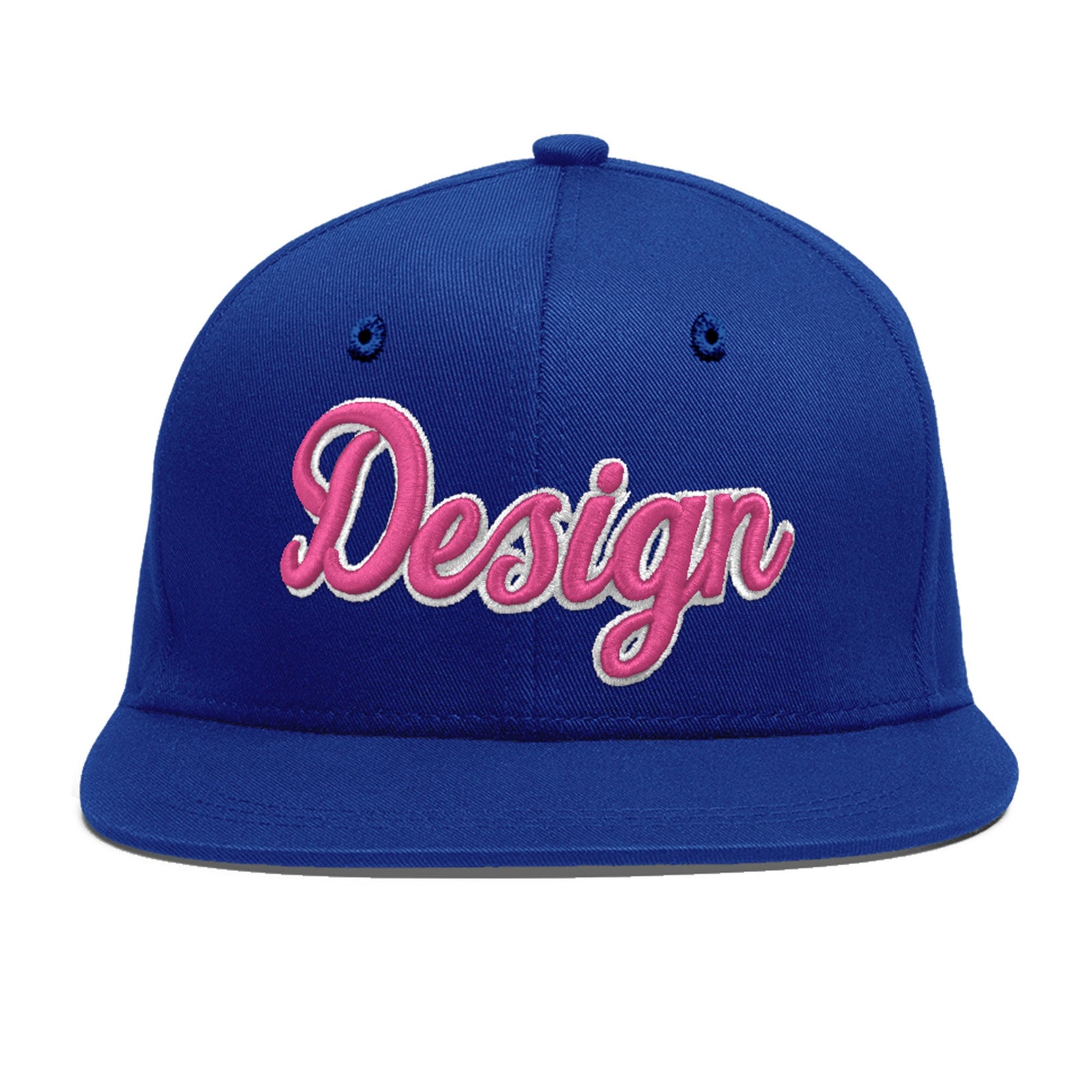 Custom Royal 3D Puff Embroidery Flat Embroidery Casual Sport Baseball Cap