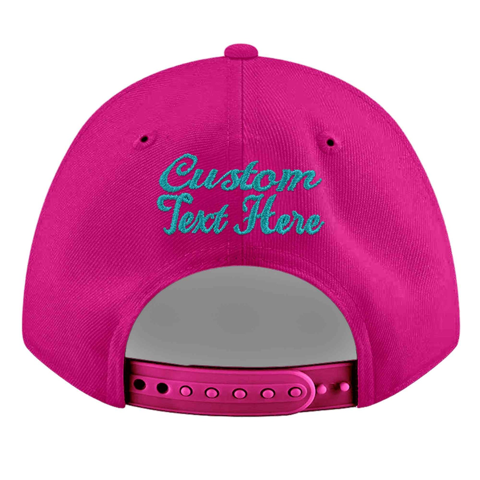 Custom Rose Red 3D Puff Embroidery Flat Embroidery Casual Sport Baseball Cap