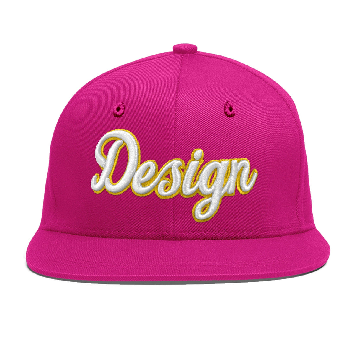 Custom Rose Red 3D Puff Embroidery Flat Embroidery Casual Sport Baseball Cap