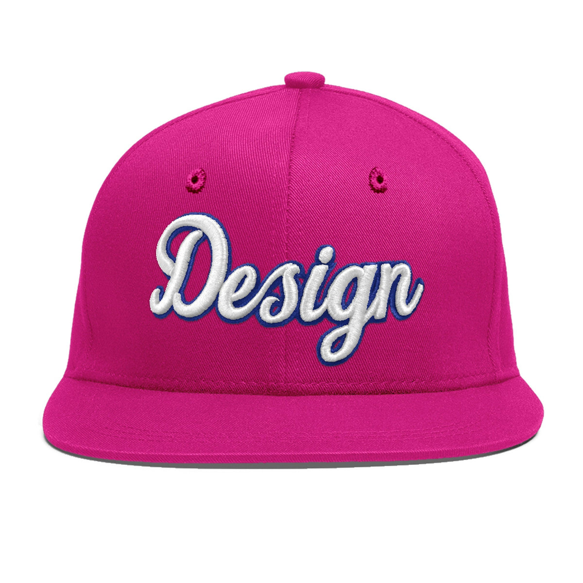 Custom Rose Red 3D Puff Embroidery Flat Embroidery Casual Sport Baseball Cap