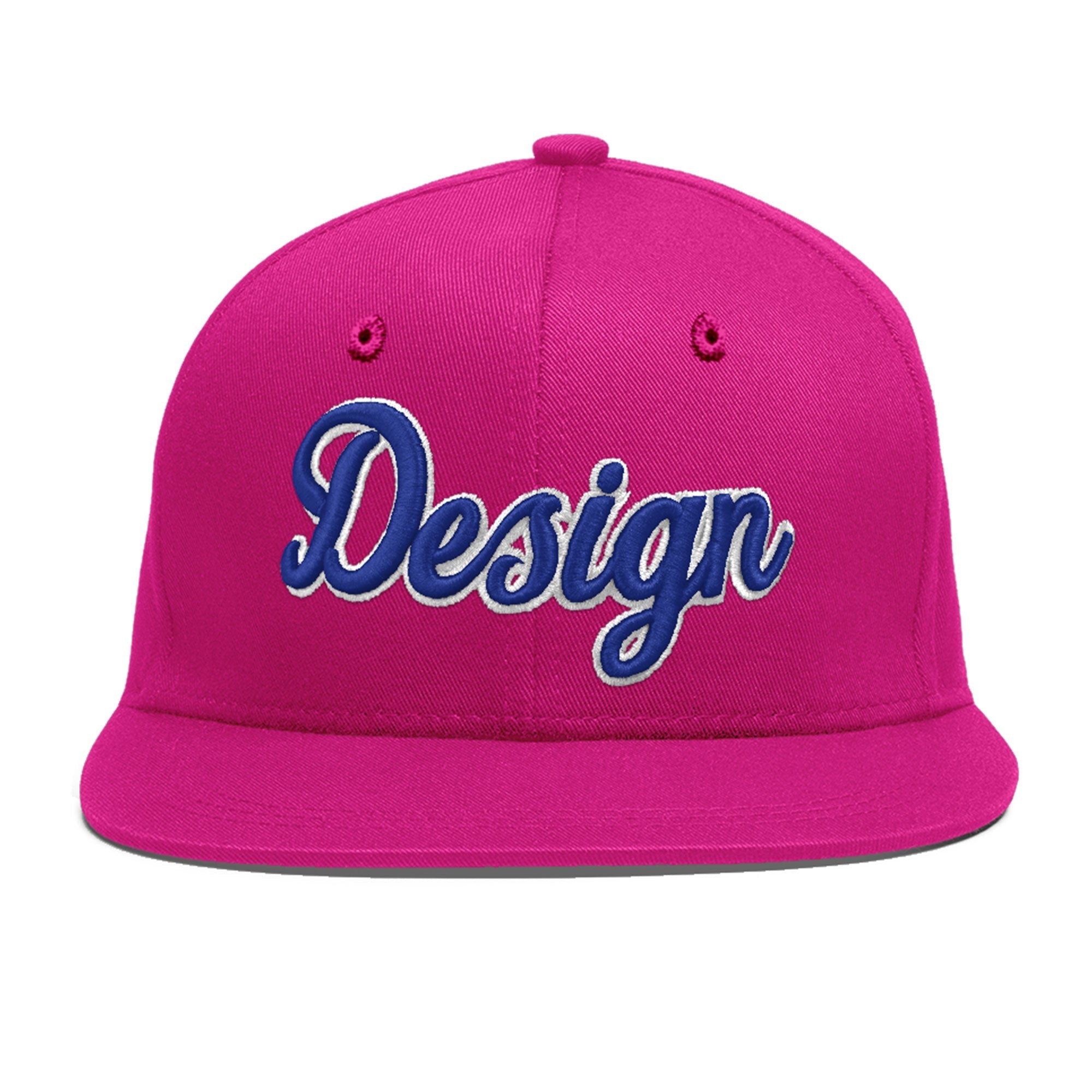 Custom Rose Red 3D Puff Embroidery Flat Embroidery Casual Sport Baseball Cap