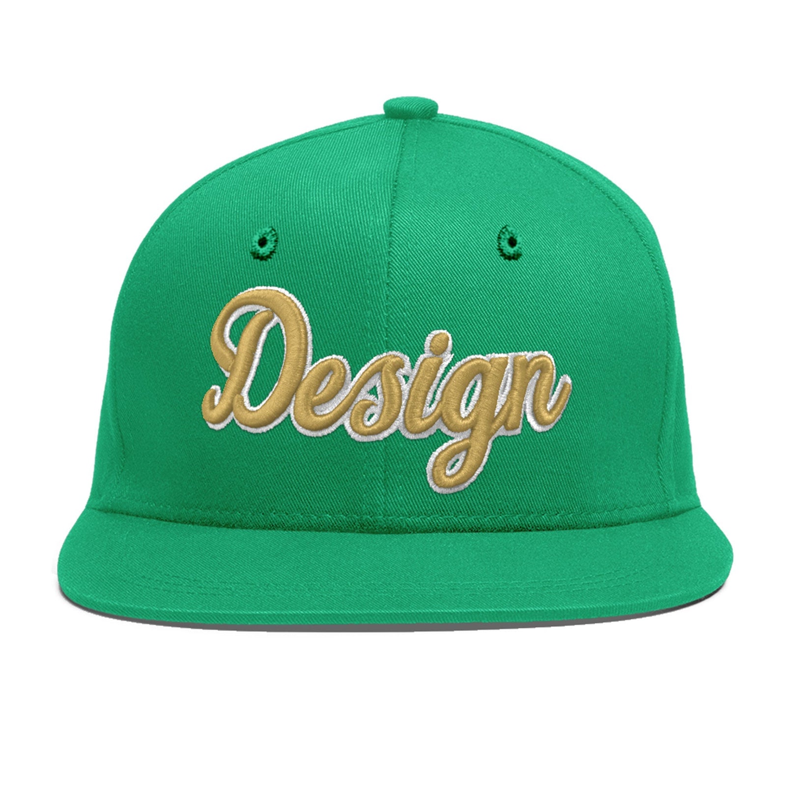Custom Aqua 3D Puff Embroidery Flat Embroidery Casual Sport Baseball Cap