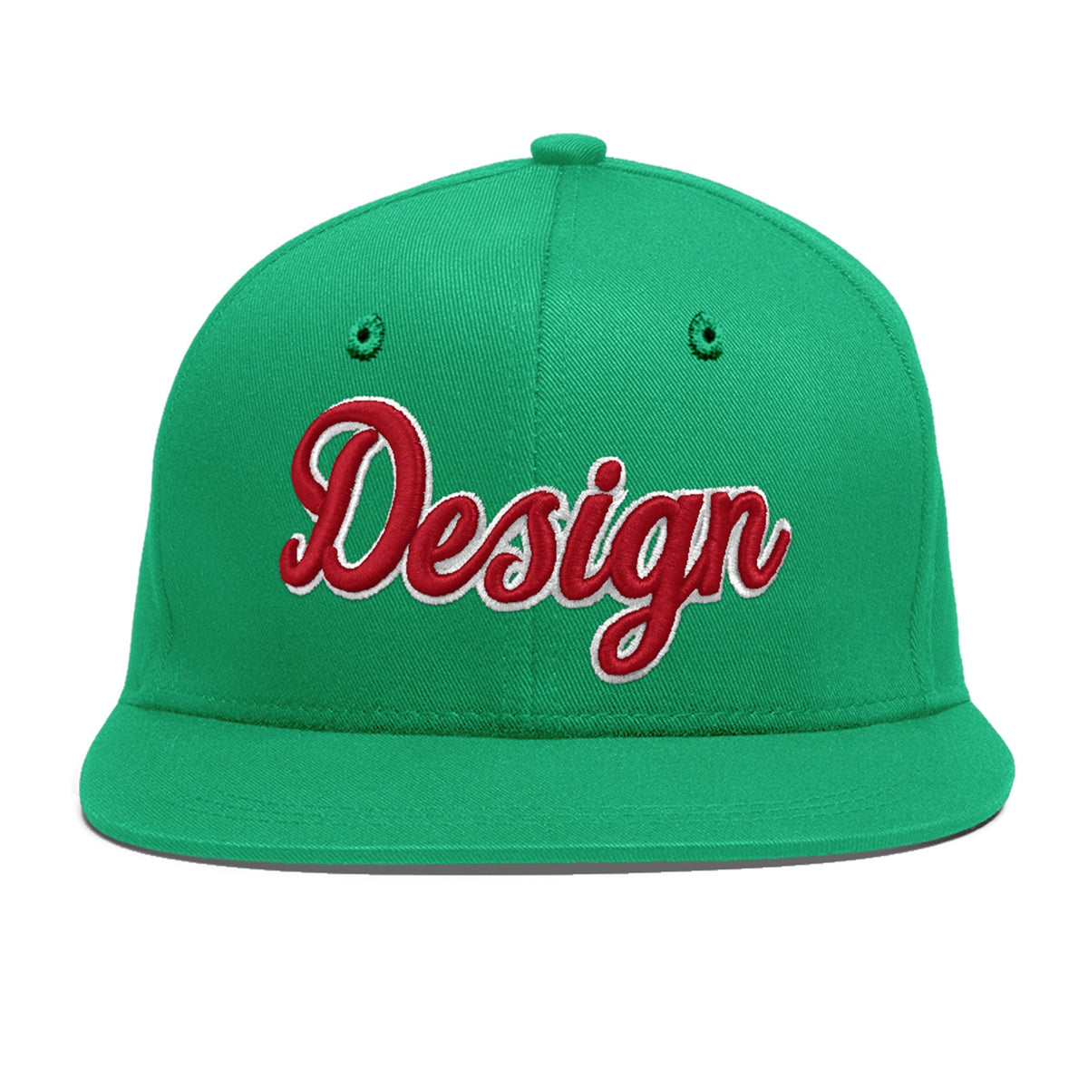 Custom Aqua 3D Puff Embroidery Flat Embroidery Casual Sport Baseball Cap