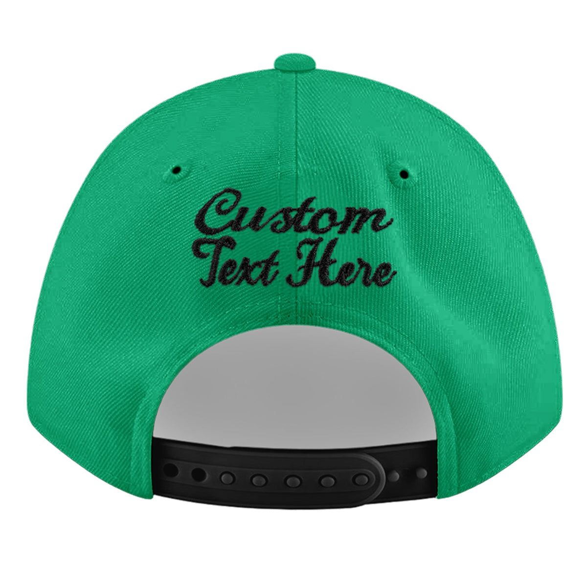 Custom Aqua 3D Puff Embroidery Flat Embroidery Casual Sport Baseball Cap
