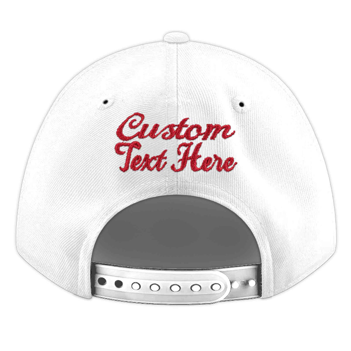 Custom White 3D Puff Embroidery Flat Embroidery Casual Sport Baseball Cap