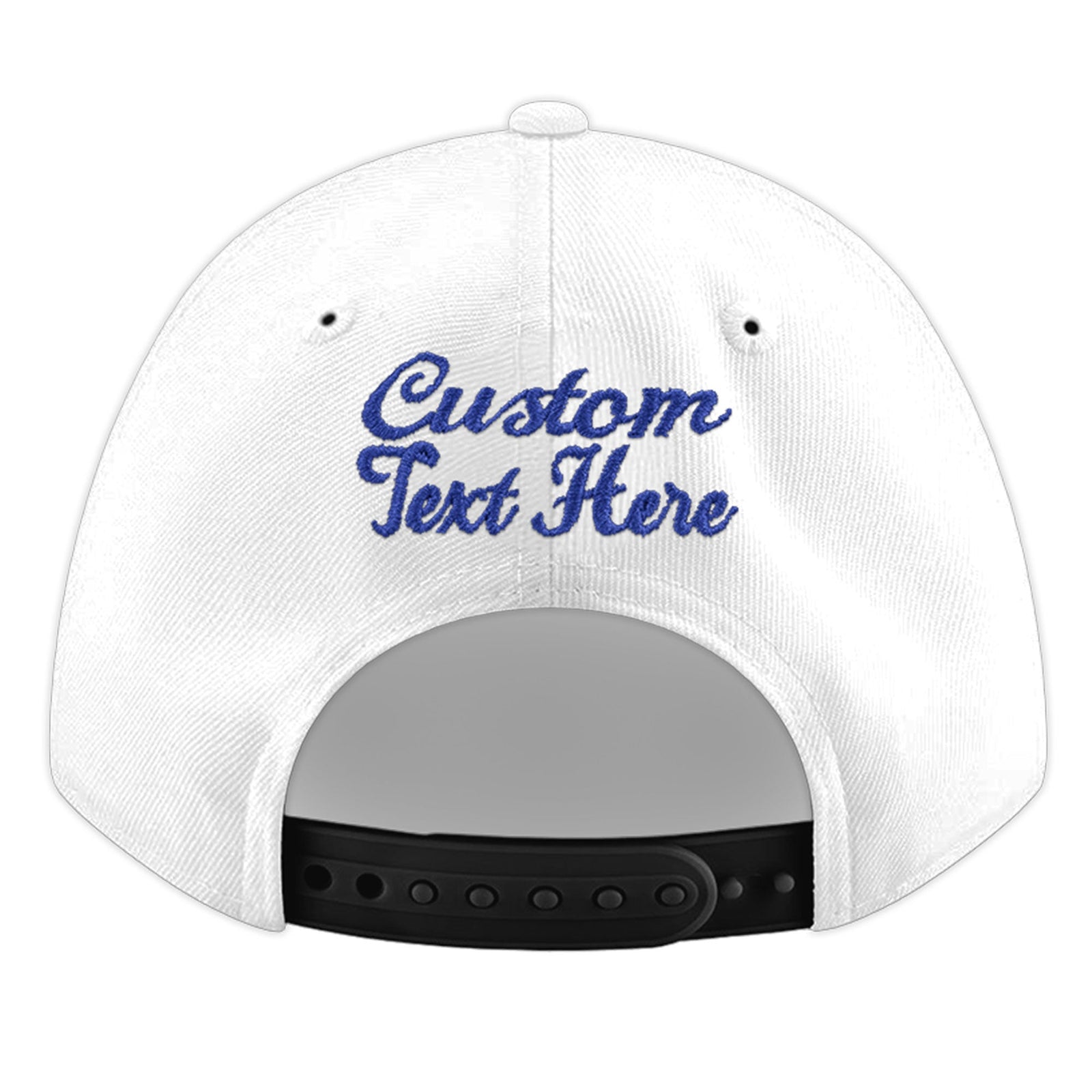Custom White 3D Puff Embroidery Flat Embroidery Casual Sport Baseball Cap