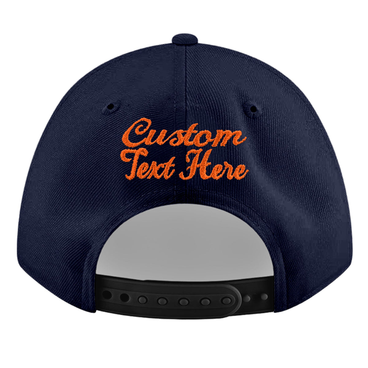 Custom Navy 3D Puff Embroidery Flat Embroidery Casual Sport Baseball Cap