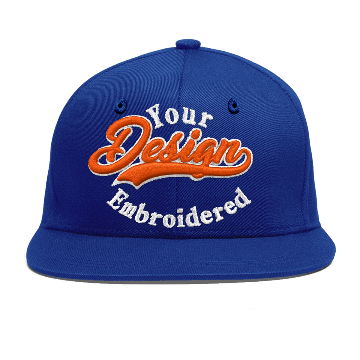 Custom Royal 3D Puff Embroidery Flat Embroidery Casual Sport Baseball Cap