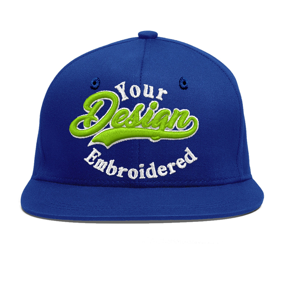 Custom Royal 3D Puff Embroidery Flat Embroidery Casual Sport Baseball Cap