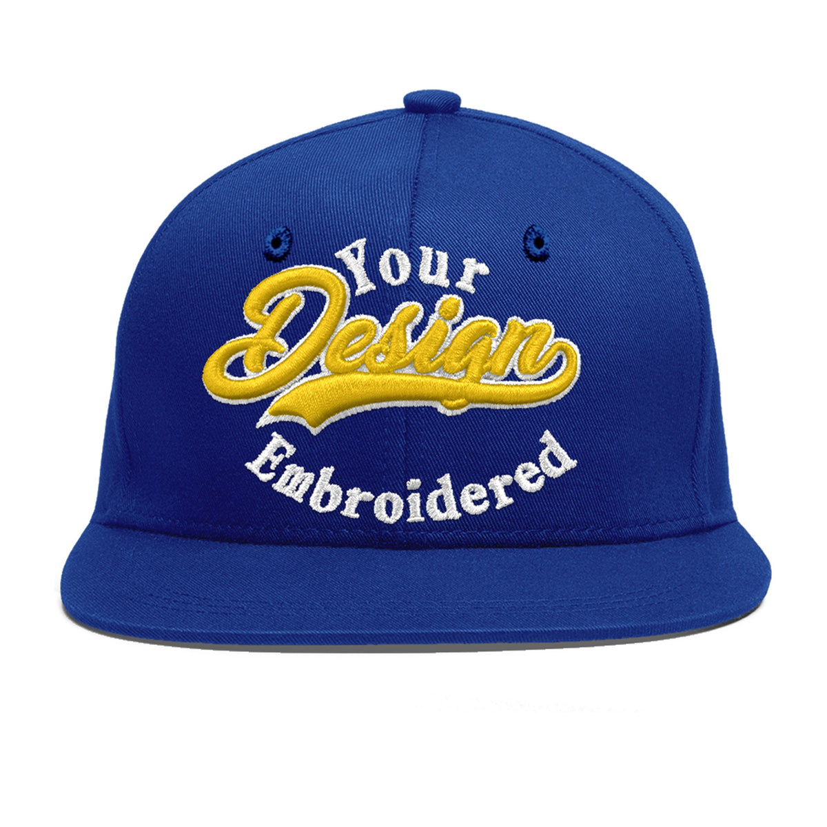 Custom Royal 3D Puff Embroidery Flat Embroidery Casual Sport Baseball Cap