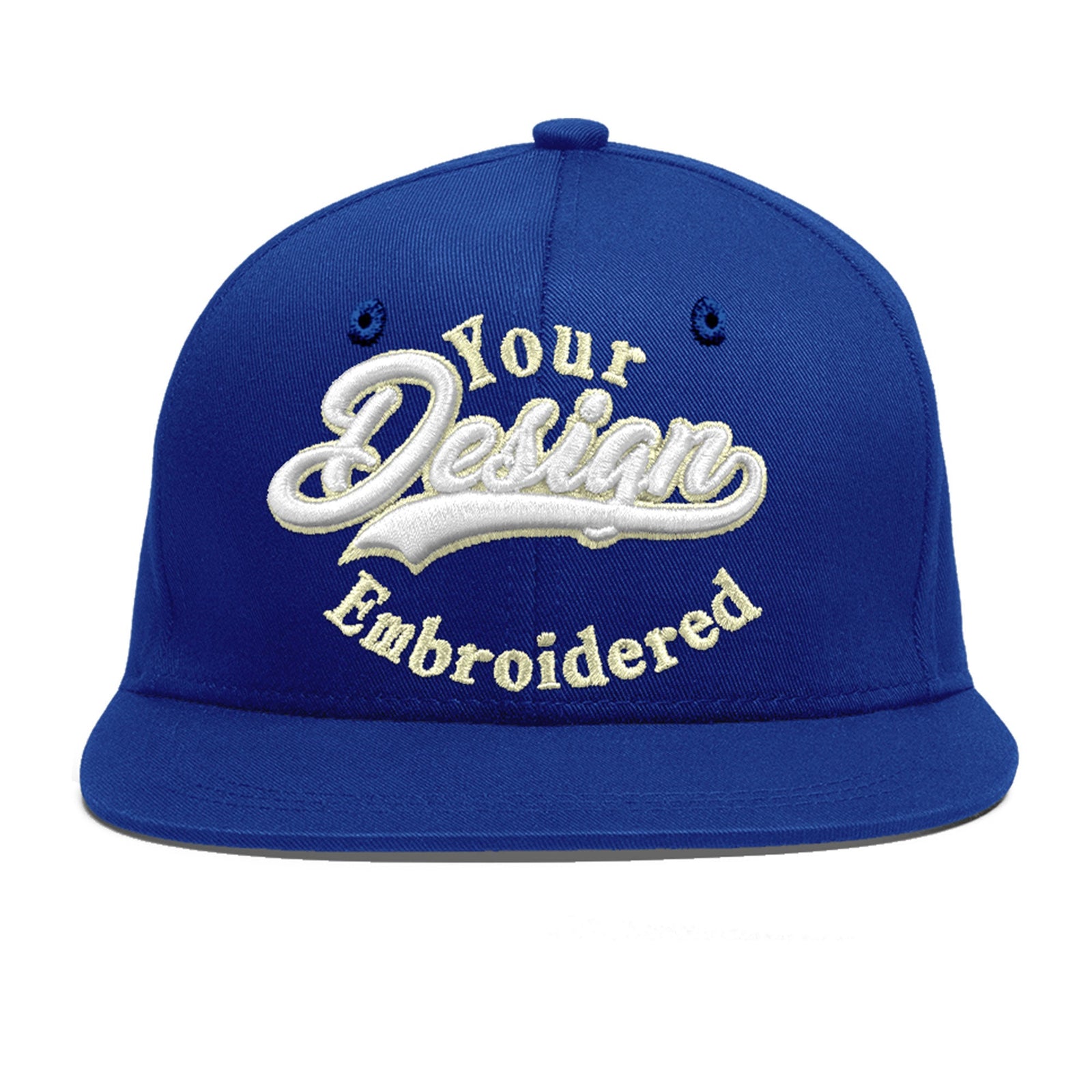 Custom Royal 3D Puff Embroidery Flat Embroidery Casual Sport Baseball Cap