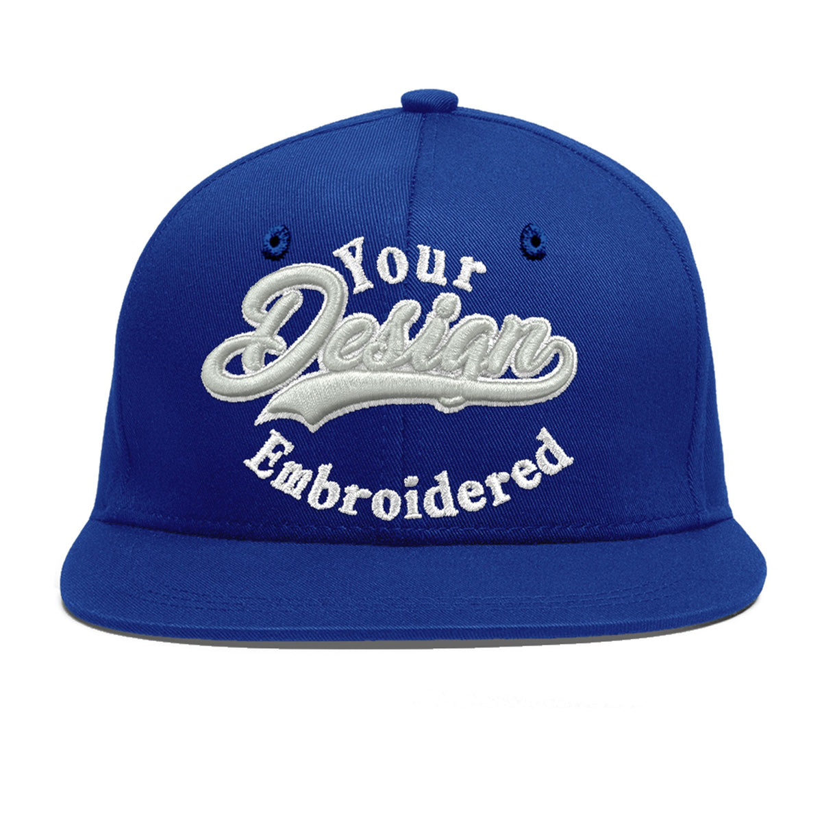 Custom Royal 3D Puff Embroidery Flat Embroidery Casual Sport Baseball Cap