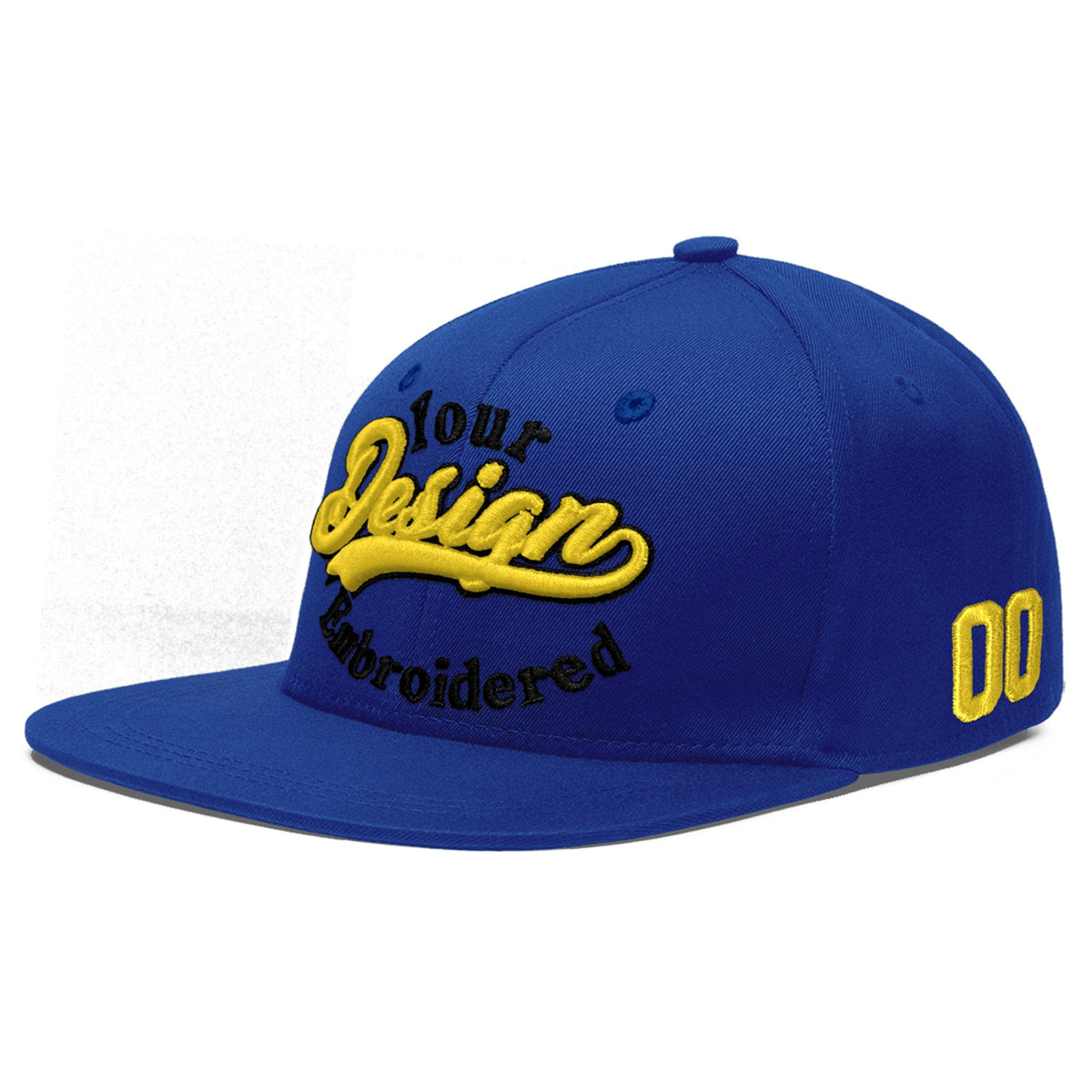 Custom Royal 3D Puff Embroidery Flat Embroidery Casual Sport Baseball Cap