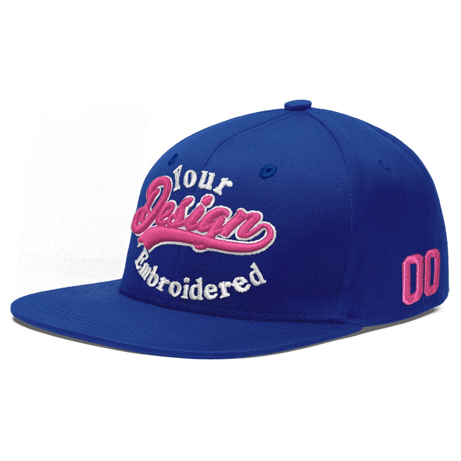 Custom Royal 3D Puff Embroidery Flat Embroidery Casual Sport Baseball Cap