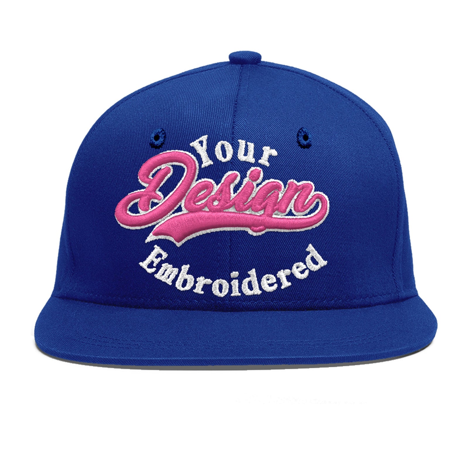 Custom Royal 3D Puff Embroidery Flat Embroidery Casual Sport Baseball Cap