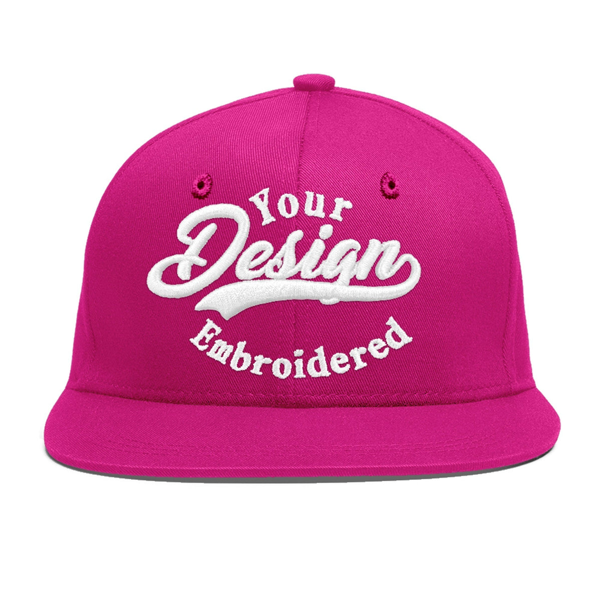 Custom Rose Red 3D Puff Embroidery Flat Embroidery Casual Sport Baseball Cap