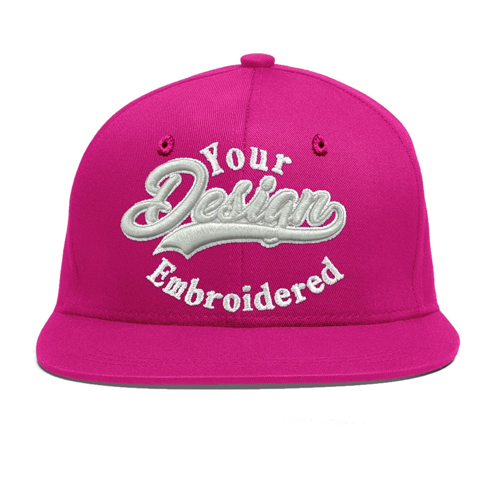 Custom Rose Red 3D Puff Embroidery Flat Embroidery Casual Sport Baseball Cap