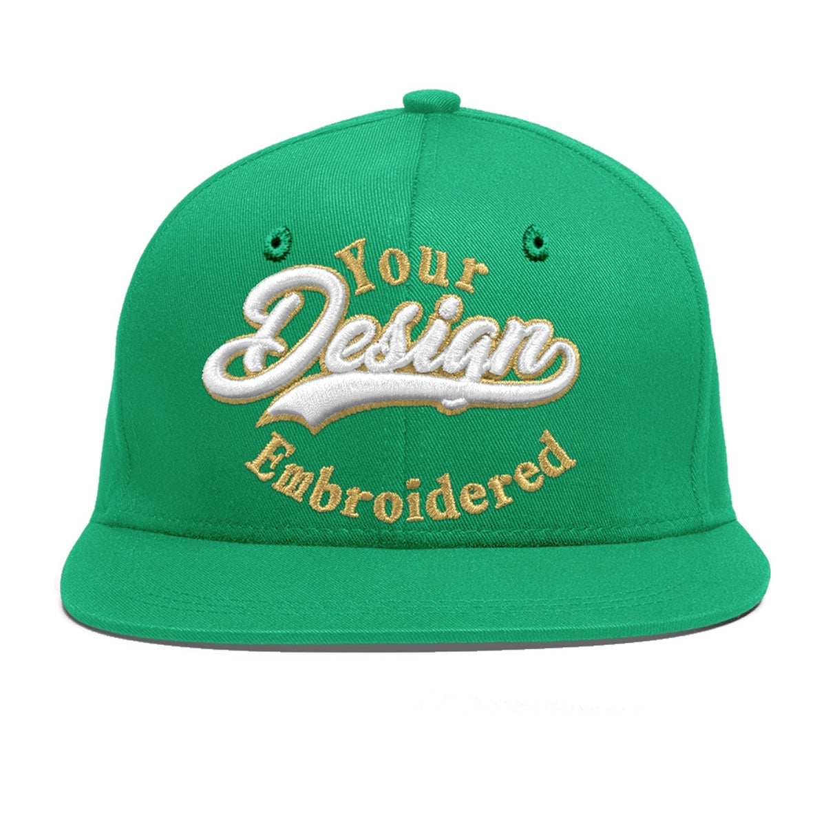 Custom Aqua 3D Puff Embroidery Flat Embroidery Casual Sport Baseball Cap