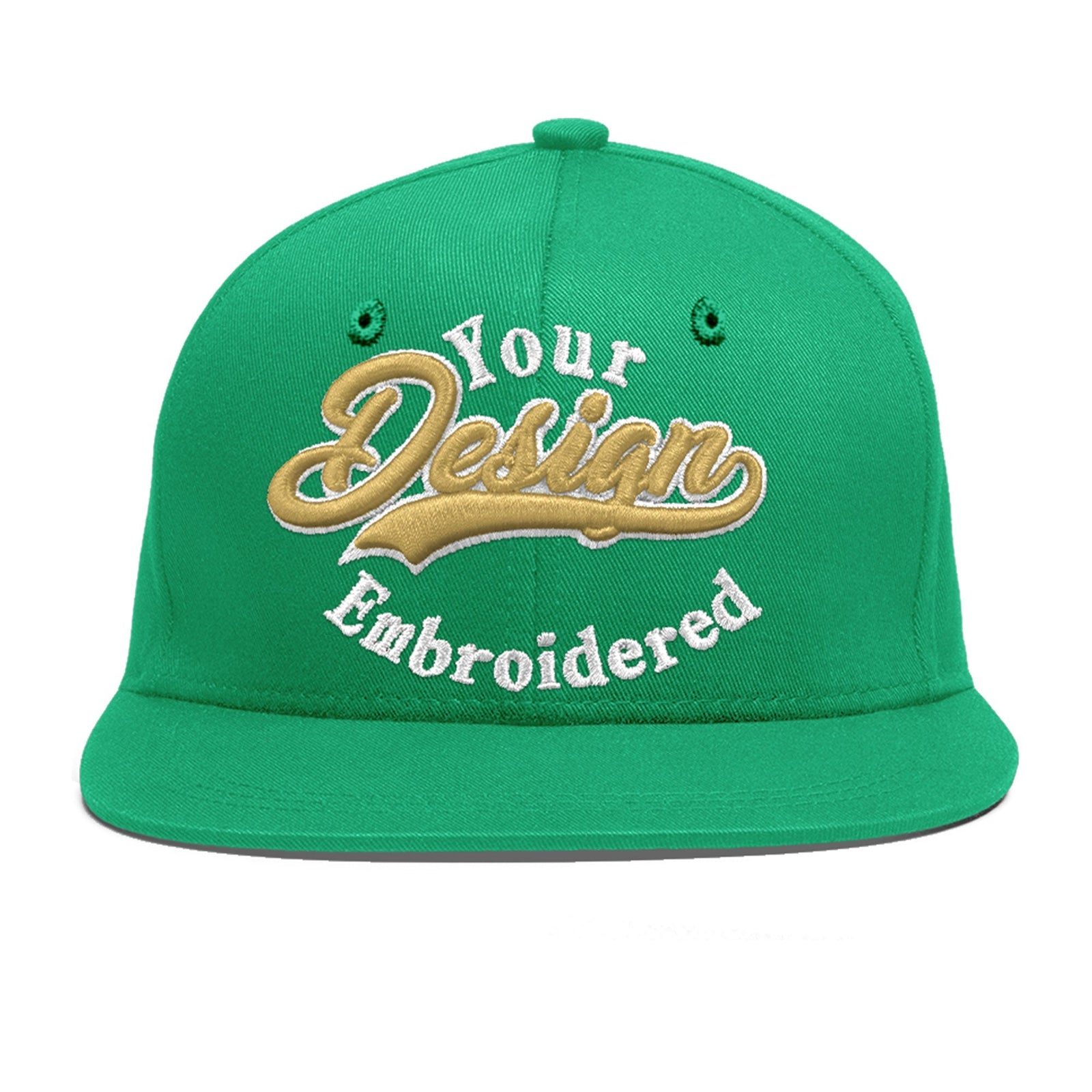 Custom Aqua 3D Puff Embroidery Flat Embroidery Casual Sport Baseball Cap