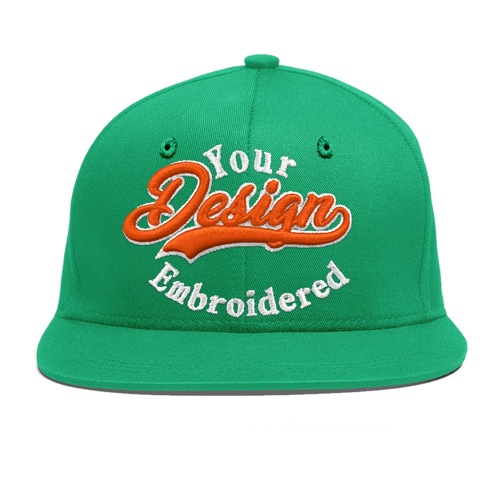 Custom Aqua 3D Puff Embroidery Flat Embroidery Casual Sport Baseball Cap