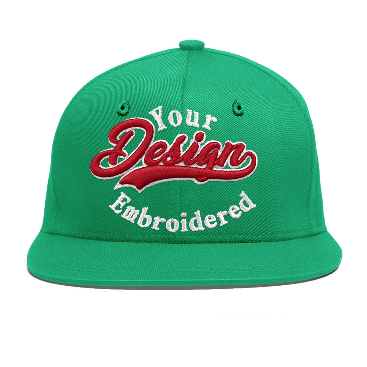 Custom Aqua 3D Puff Embroidery Flat Embroidery Casual Sport Baseball Cap