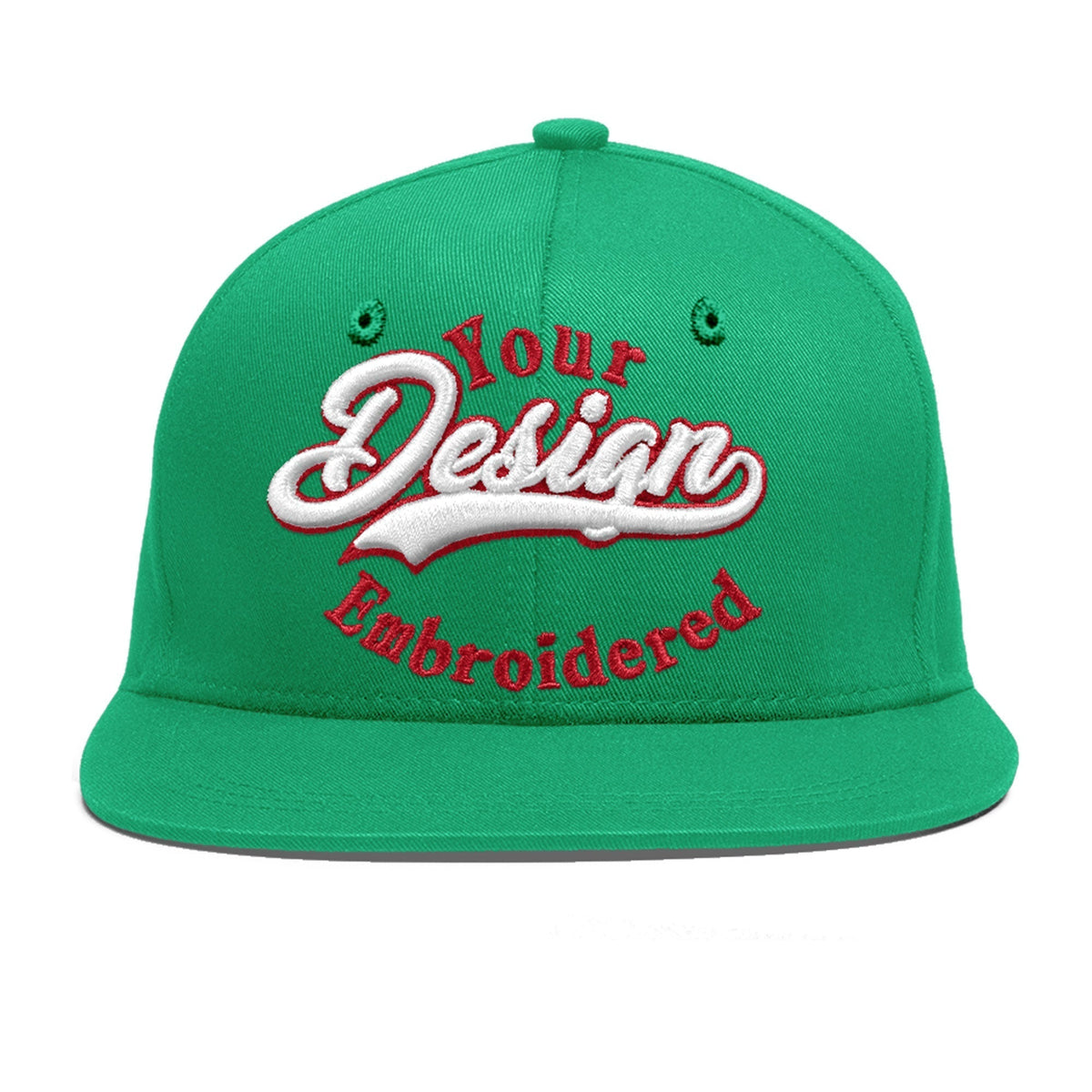 Custom Aqua 3D Puff Embroidery Flat Embroidery Casual Sport Baseball Cap