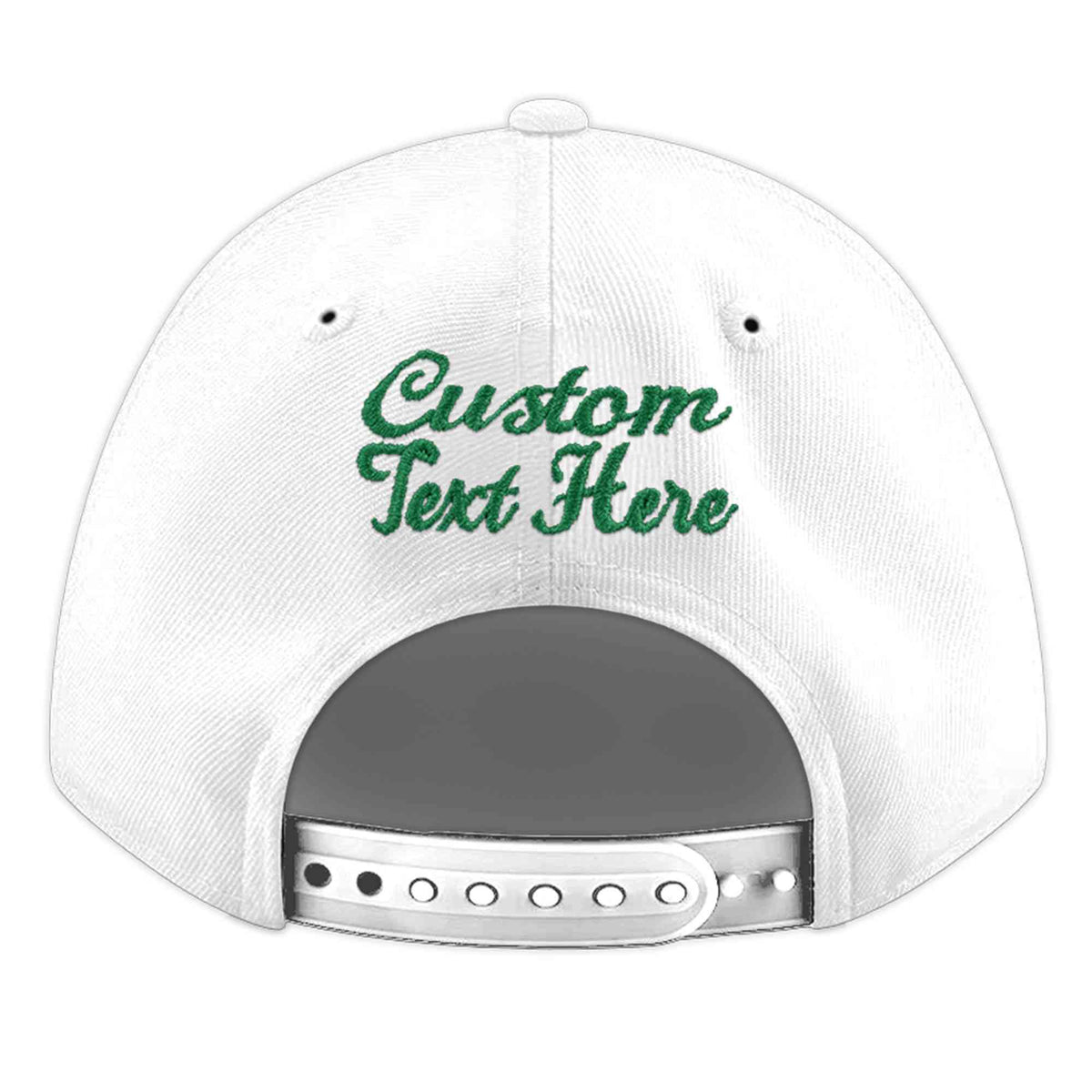 Custom White 3D Puff Embroidery Flat Embroidery Casual Sport Baseball Cap