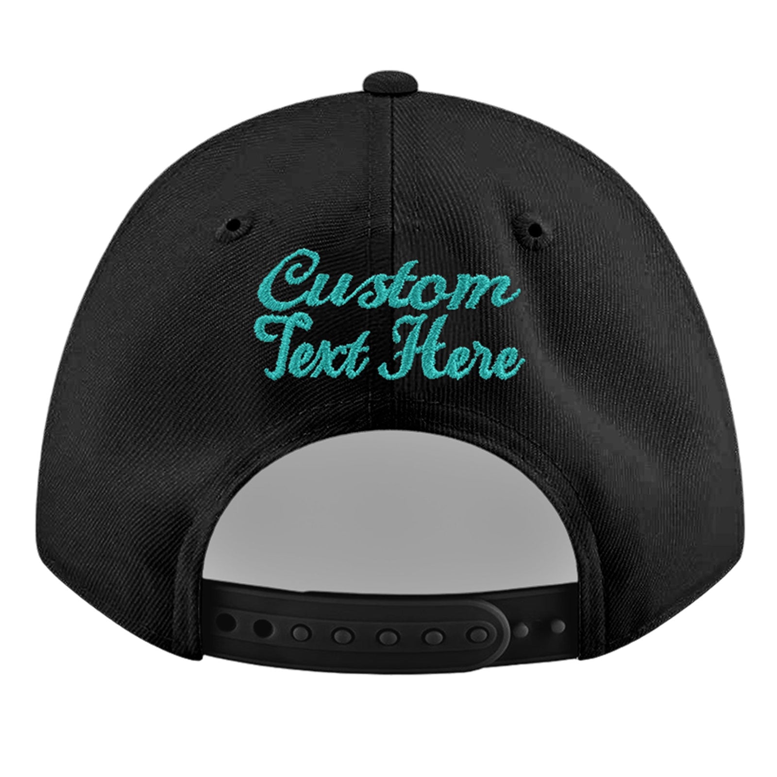 Custom Black 3D Puff Embroidery Flat Embroidery Casual Sport Baseball Cap