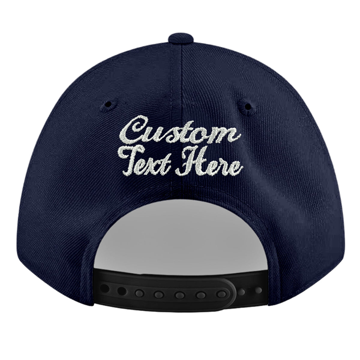 Custom Navy 3D Puff Embroidery Flat Embroidery Casual Sport Baseball Cap