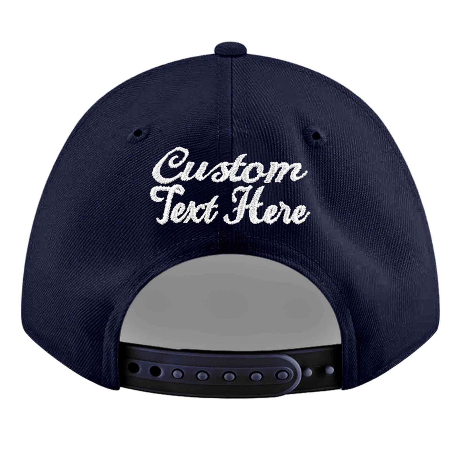 Custom Navy 3D Puff Embroidery Flat Embroidery Casual Sport Baseball Cap