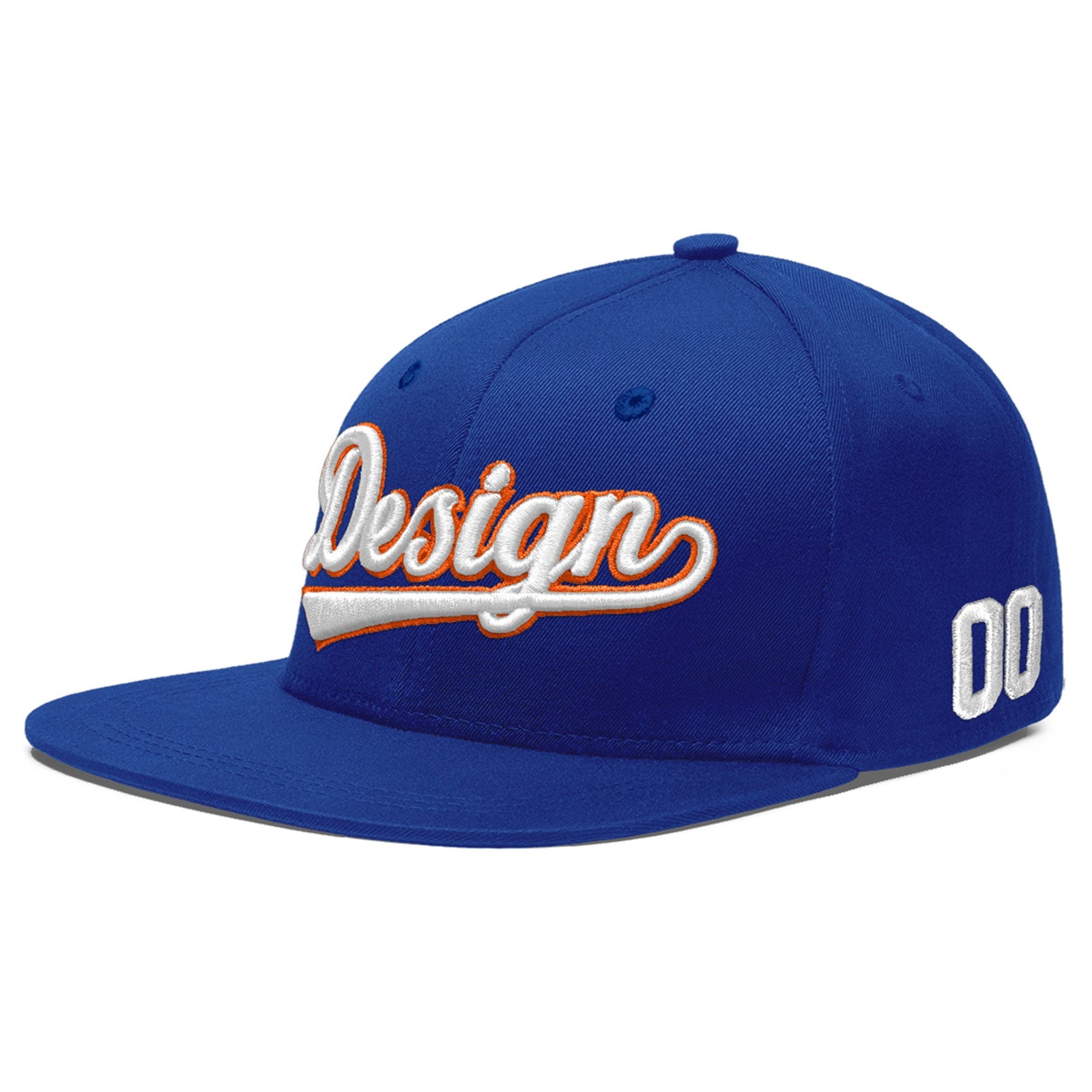 Custom Royal 3D Puff Embroidery Flat Embroidery Casual Sport Baseball Cap