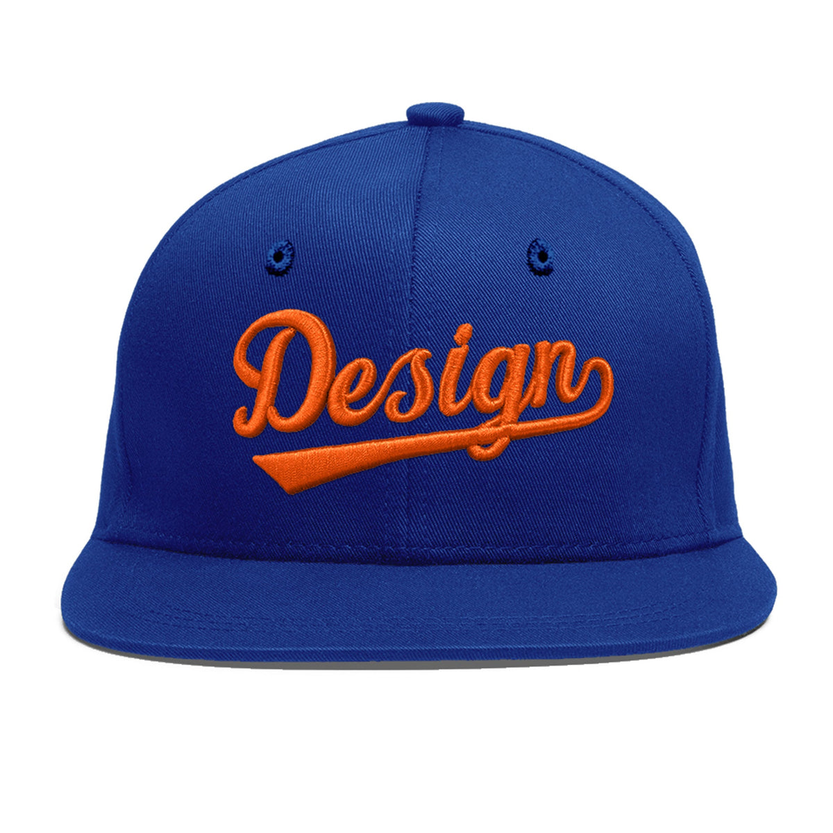 Custom Royal 3D Puff Embroidery Flat Embroidery Casual Sport Baseball Cap