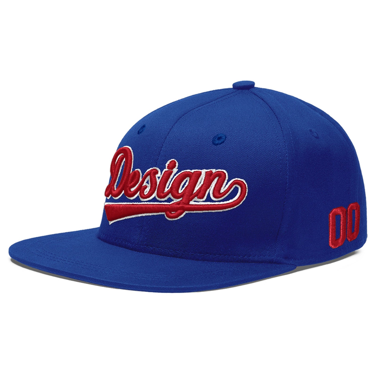 Custom Royal 3D Puff Embroidery Flat Embroidery Casual Sport Baseball Cap
