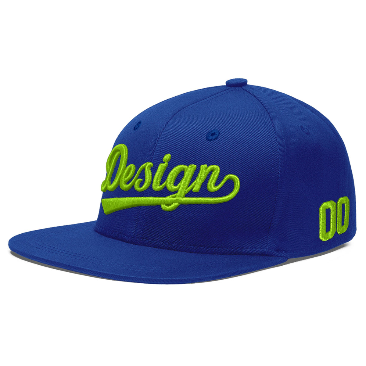 Custom Royal 3D Puff Embroidery Flat Embroidery Casual Sport Baseball Cap