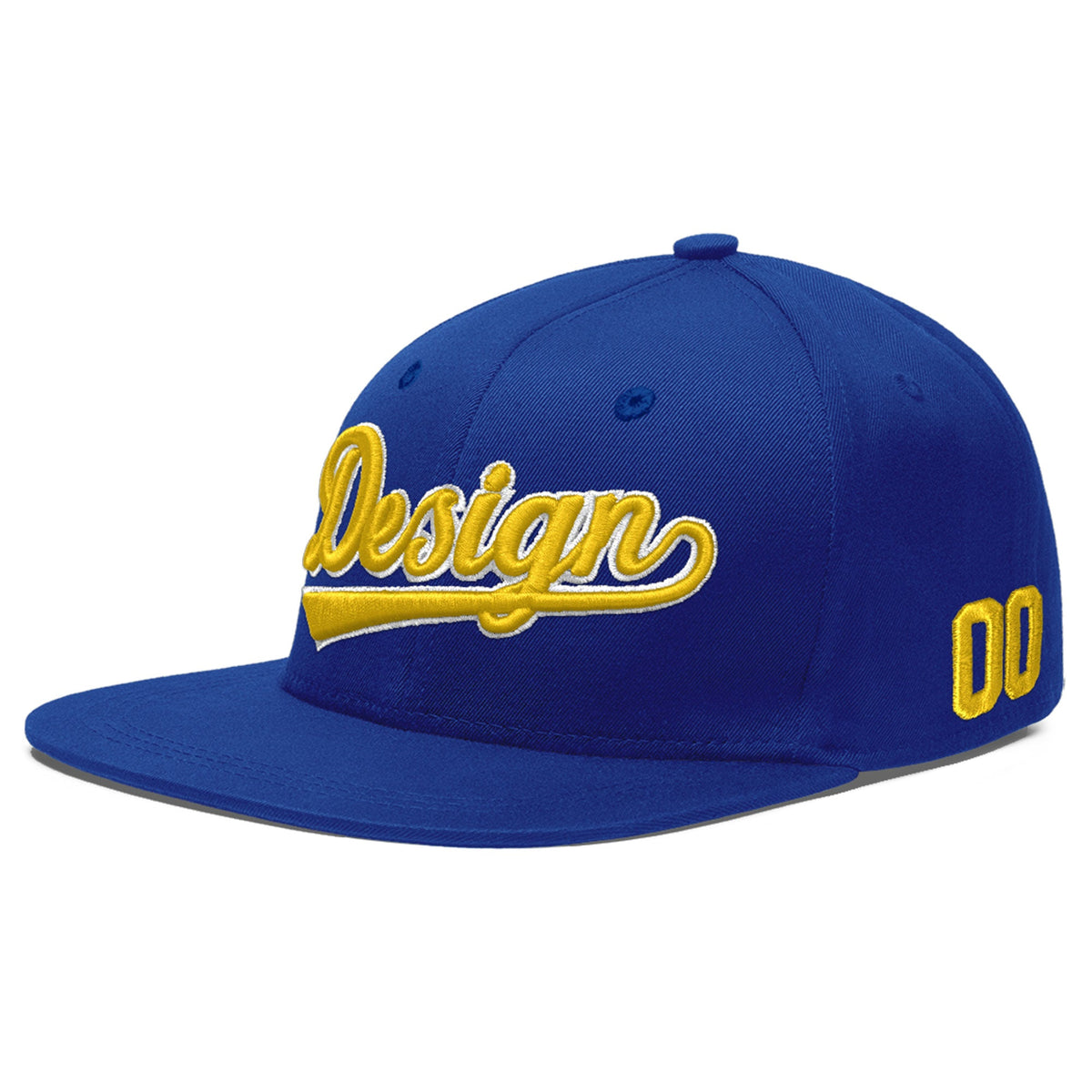 Custom Royal 3D Puff Embroidery Flat Embroidery Casual Sport Baseball Cap