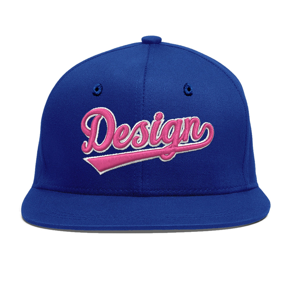 Custom Royal 3D Puff Embroidery Flat Embroidery Casual Sport Baseball Cap