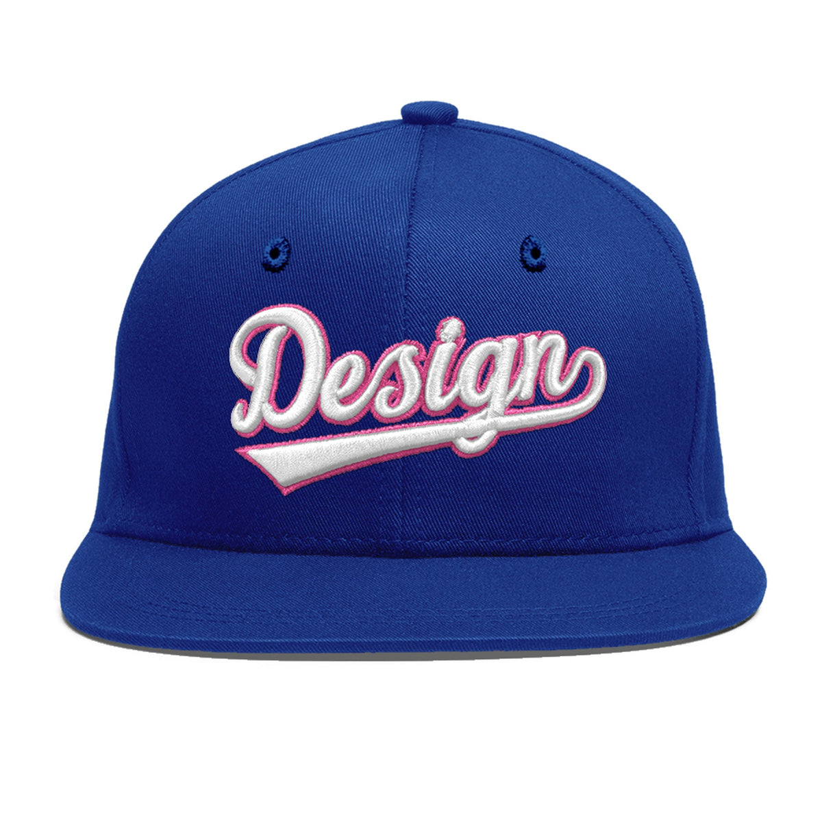 Custom Royal 3D Puff Embroidery Flat Embroidery Casual Sport Baseball Cap