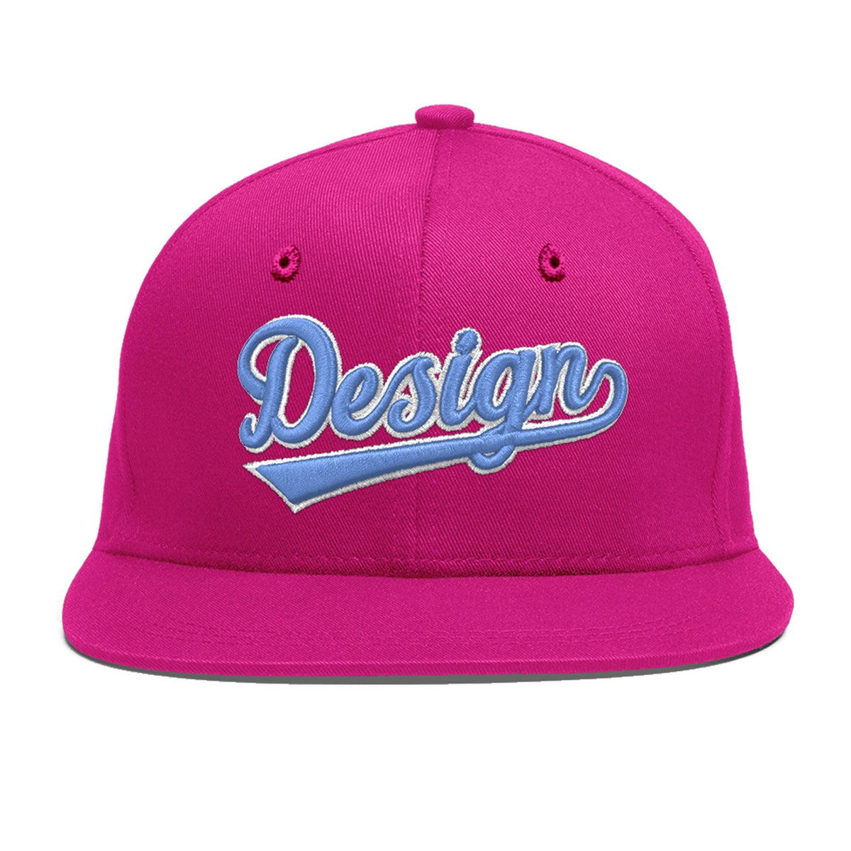Custom Rose Red 3D Puff Embroidery Flat Embroidery Casual Sport Baseball Cap