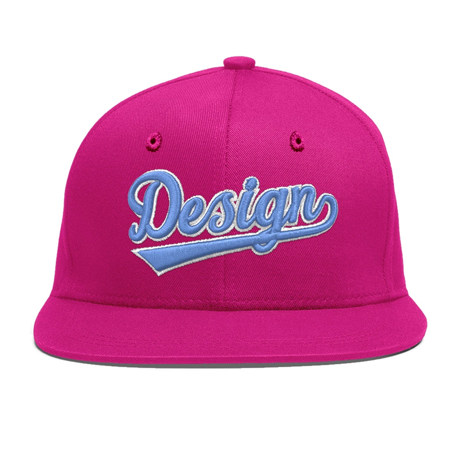 Custom Rose Red 3D Puff Embroidery Flat Embroidery Casual Sport Baseball Cap